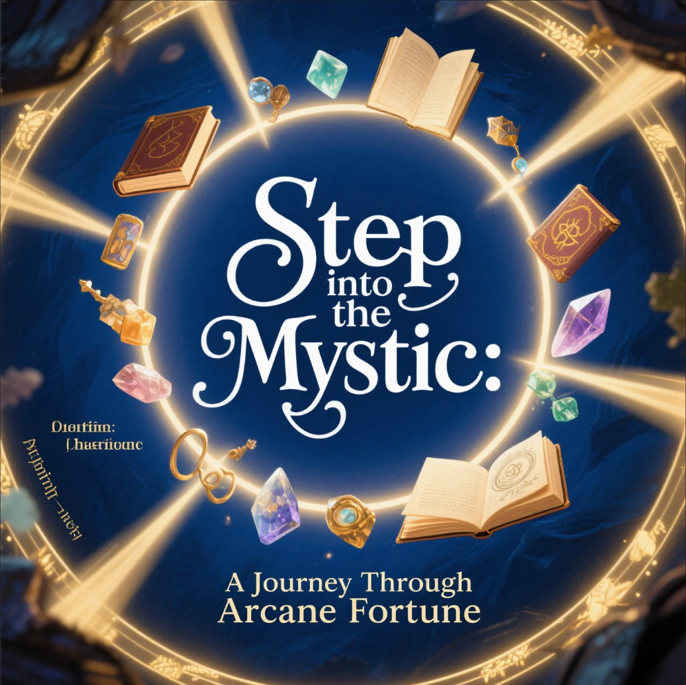 Mystical symbols and tarot-inspired imagery representing Arcane Fortune