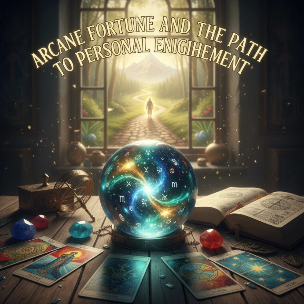 Mystical symbols representing arcane fortune and guidance