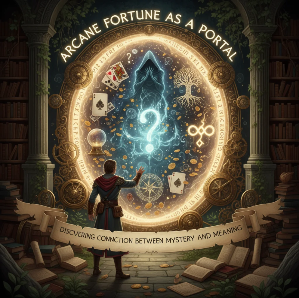 Arcane Fortune as a portal connecting mystery with meaning through symbols and omens.