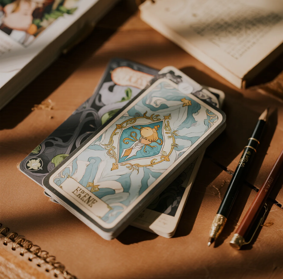 Mystical symbols and tarot cards representing insights from Arcane Fortune