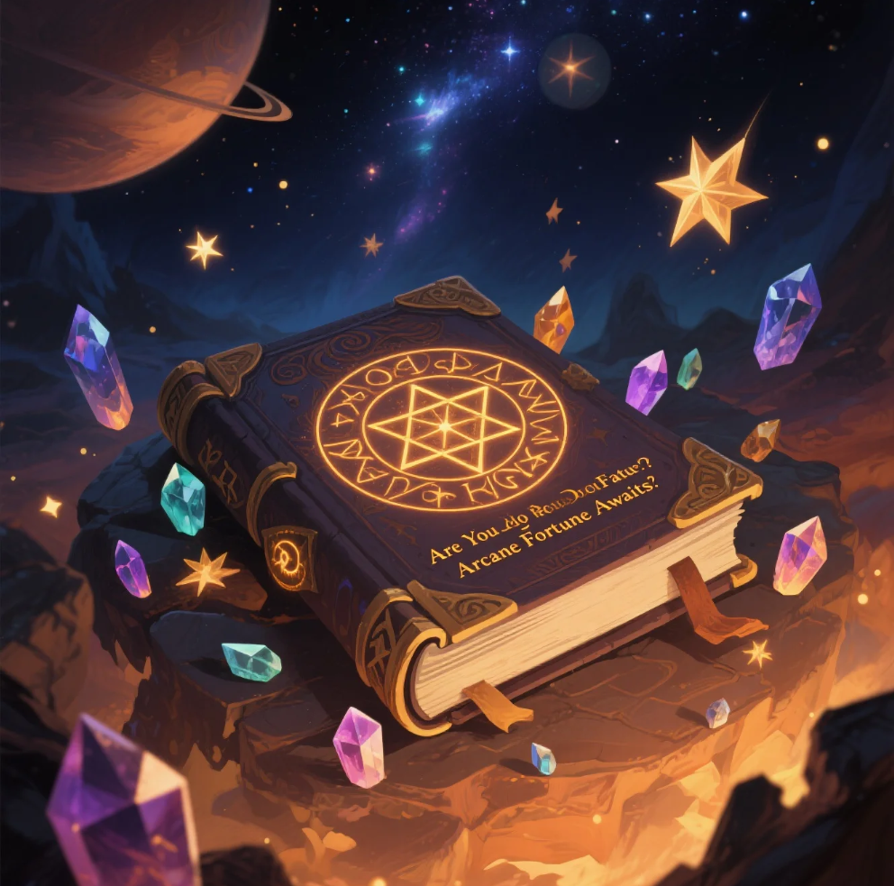 Atmospheric tarot reading with omens and symbols